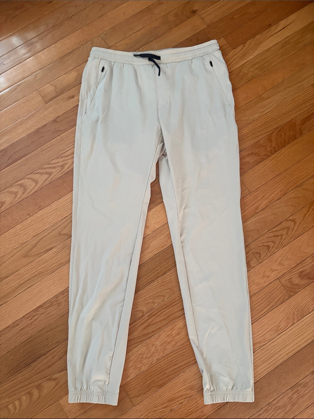 Unrl Men's Khaki Drawstring Jogger Pants